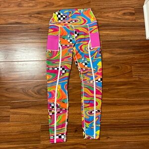 PELOTON x Brittany Allen Project Runway Patterned Workout Leggings Size S